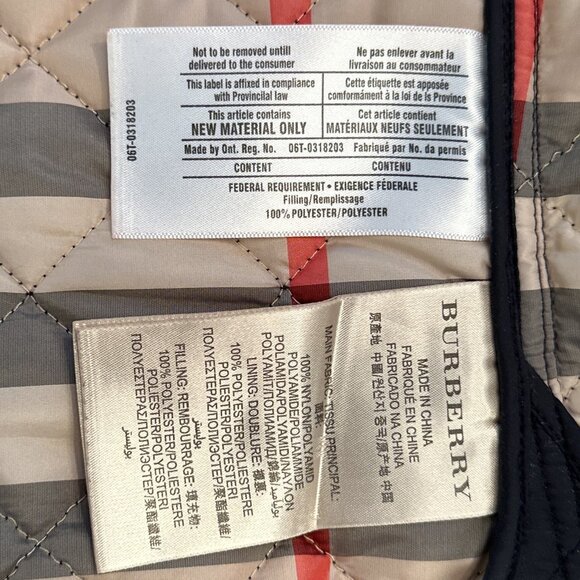 Authentic Burberry Brit Kencott Quilted Jacket in Dark Navy - Picture 12 of 15